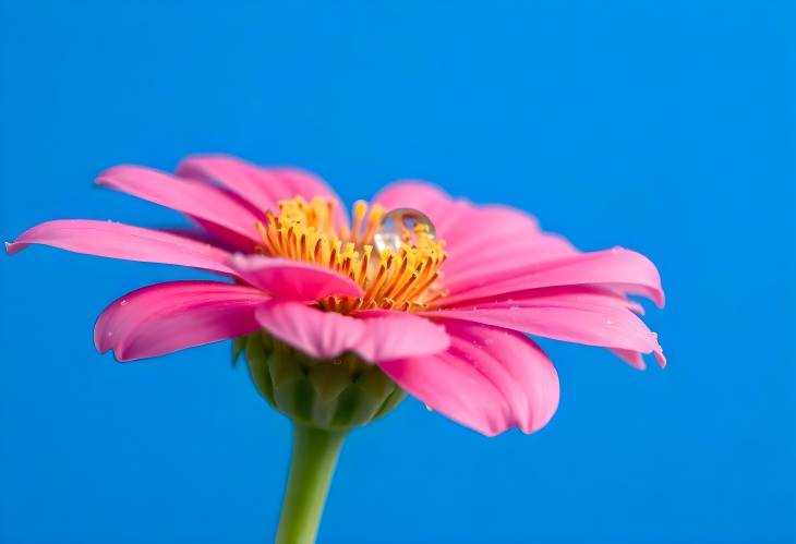 Natures Grace Water Drop on Pink Flower